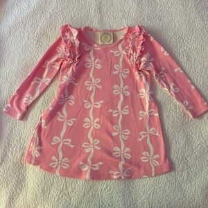 EUC TBBC Pink Bow and Ruffle Dress Size 2T